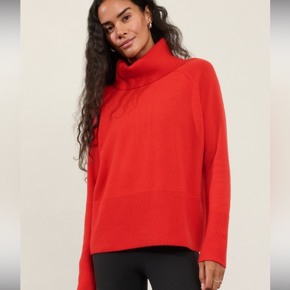 ATHLETA Alpine Turtleneck Wool/Cashmere Sweater ~ Large - Picture 2 of 8